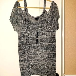 Torrid marled cold shoulder pullover lightweight sweater